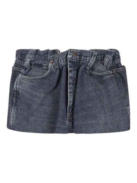 ALL IN scrunch denim mini skirt