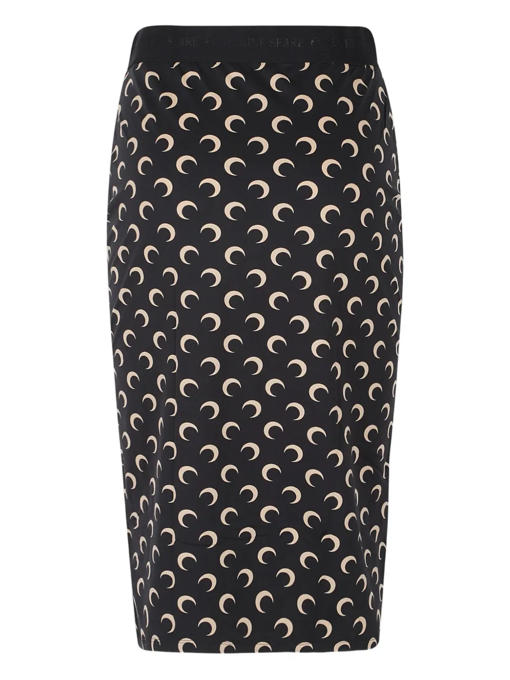 Marine Serre moon-print midi skirt - Zwart