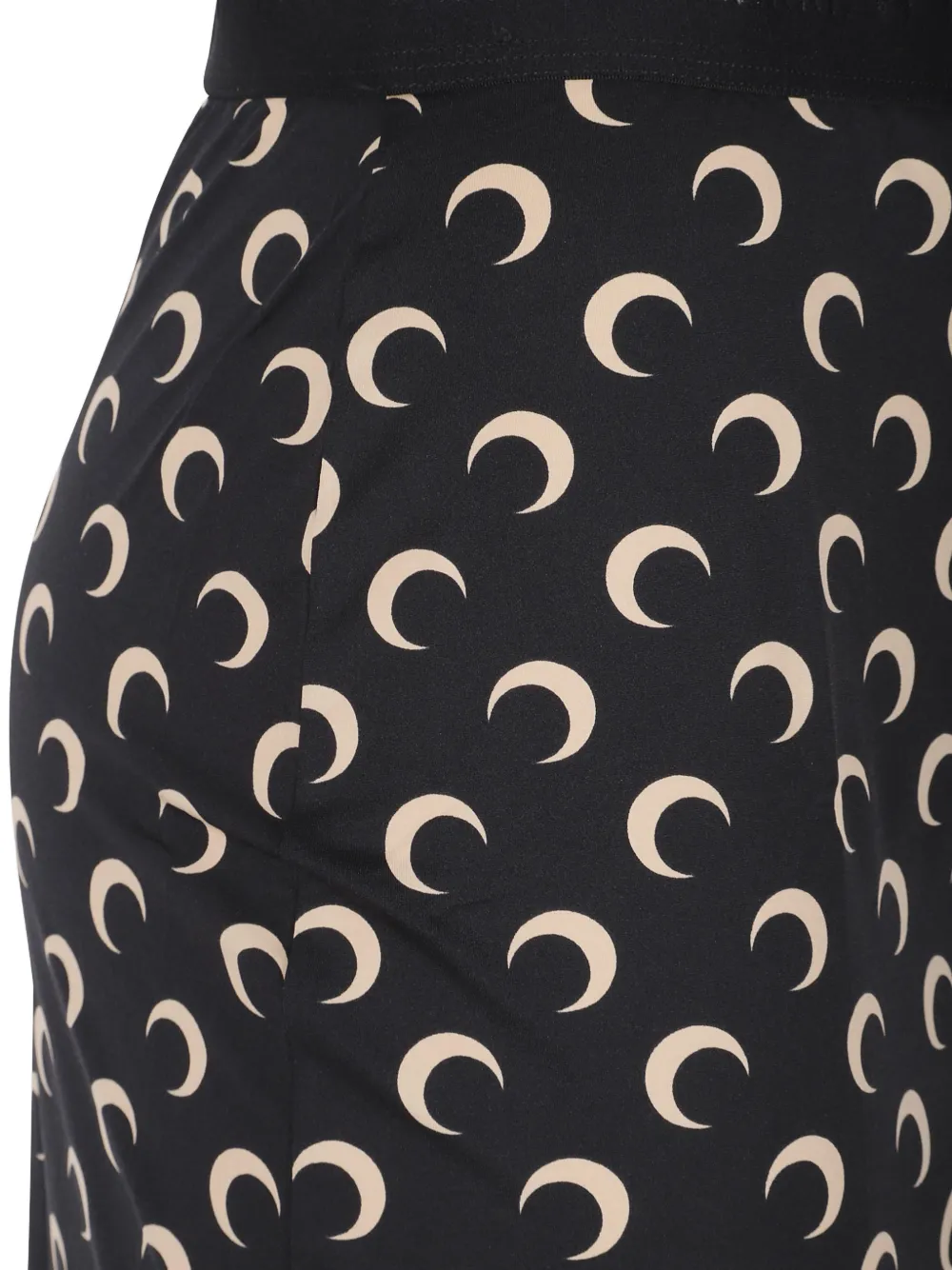 Marine Serre Moon-print Midi Skirt In Black
