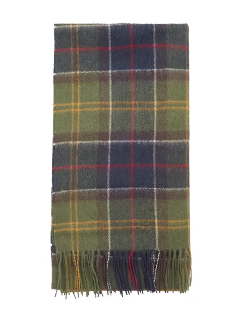 Barbour Braden tartan fringed scarf