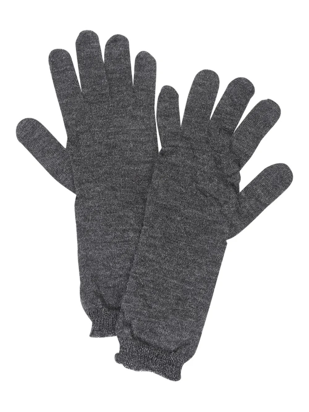 Mm6 Maison Margiela Ribbed-knit Gloves In Blue