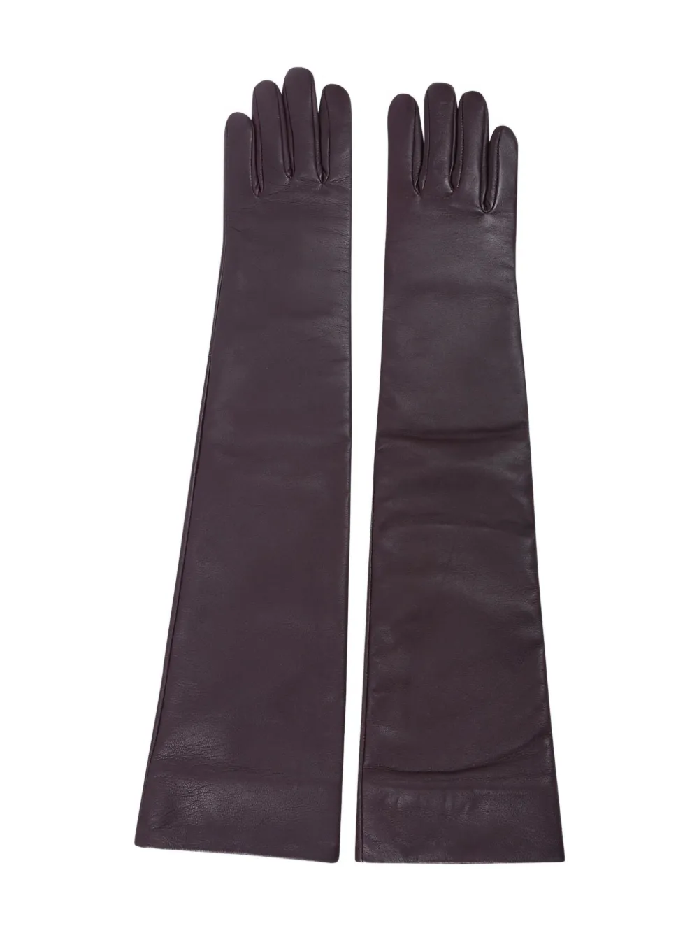 The Frankie Shop Veneto Leather Gloves In Purple