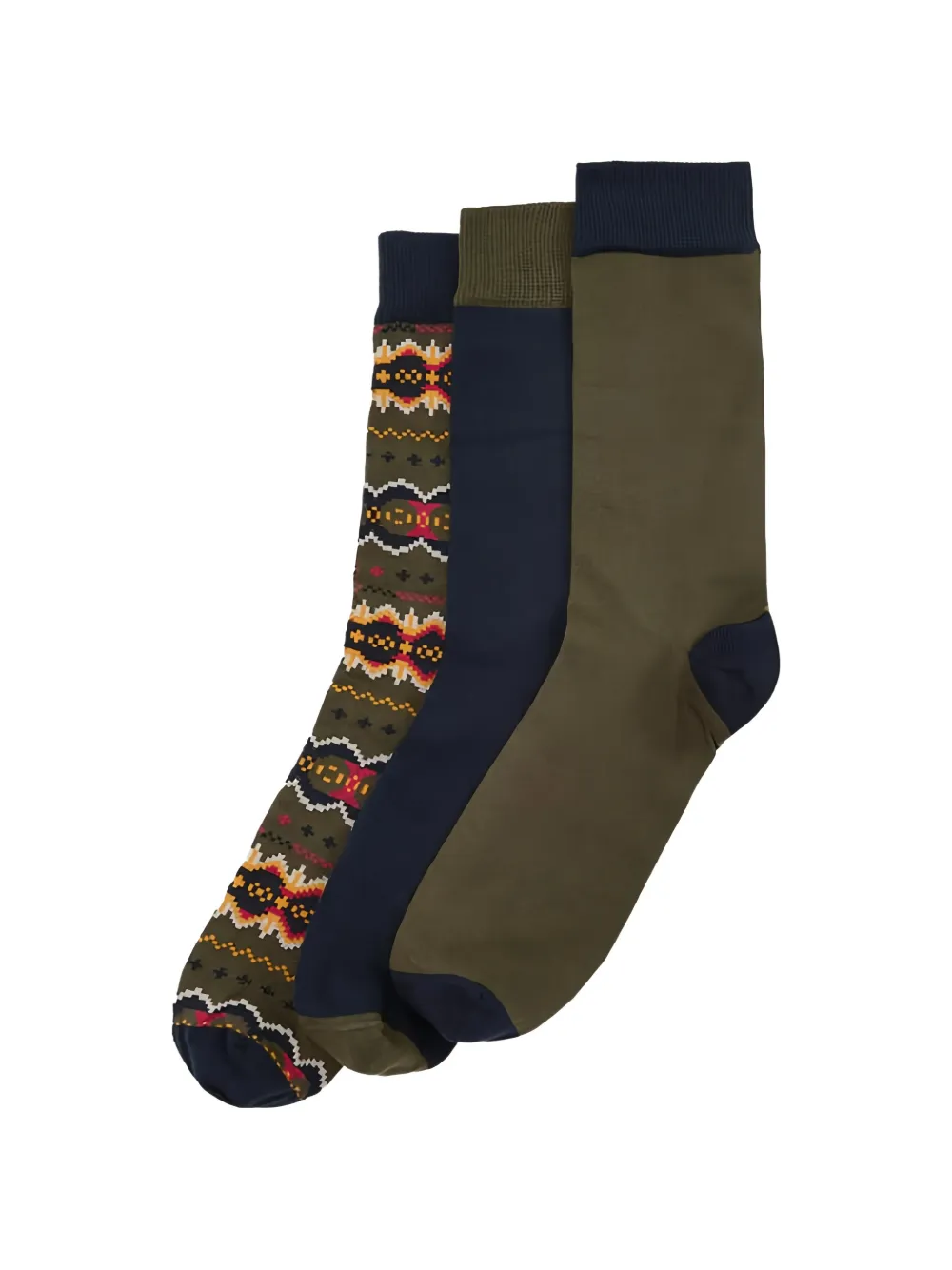 Barbour fair-isle socks (pack of three) - Verde