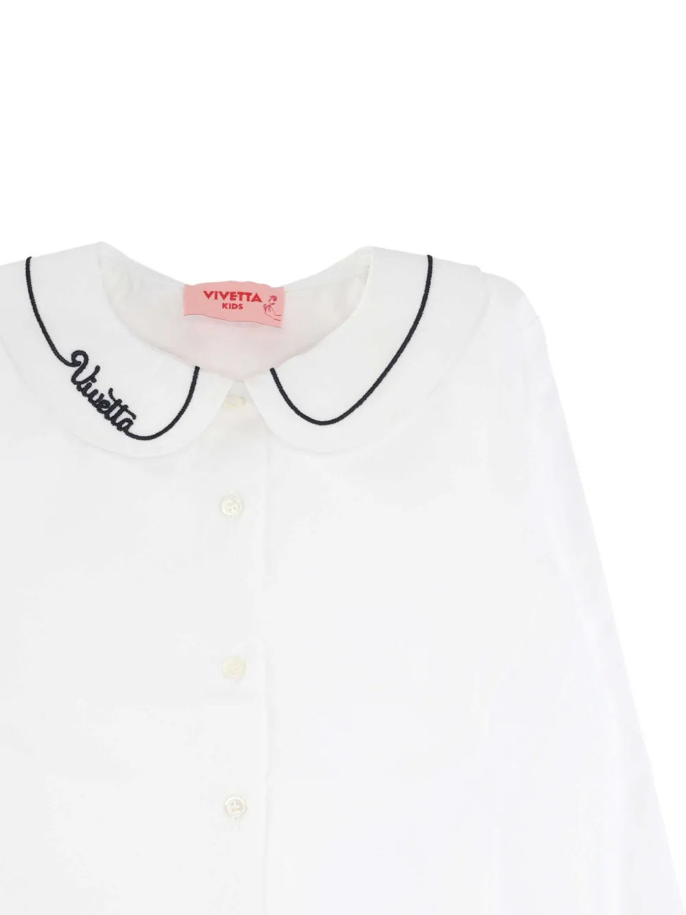 Vivetta Embroidered-collar Shirt In White