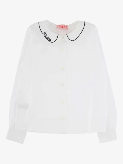 Vivetta Kids embroidered-collar shirt