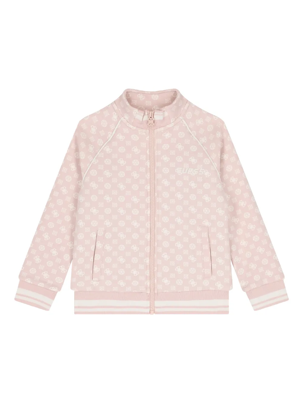 guess kids sudadera con logo y cierre | rosado | Image 1