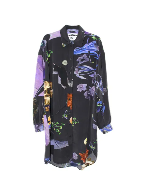 Anntian camisa con estampado floral