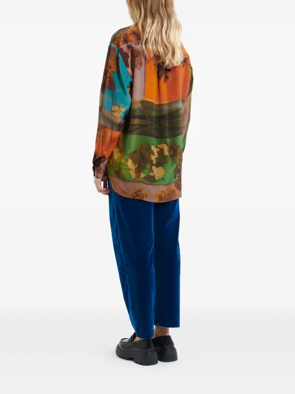 ANNTIAN シャツ ONE SIZE Anntian Printed long-sleeve Shirt | Orange | FARFETCH NO