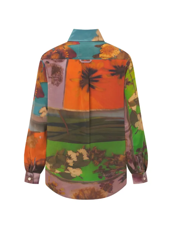 ANNTIAN シャツ ONE SIZE Anntian Printed long-sleeve Shirt | Orange | FARFETCH NO