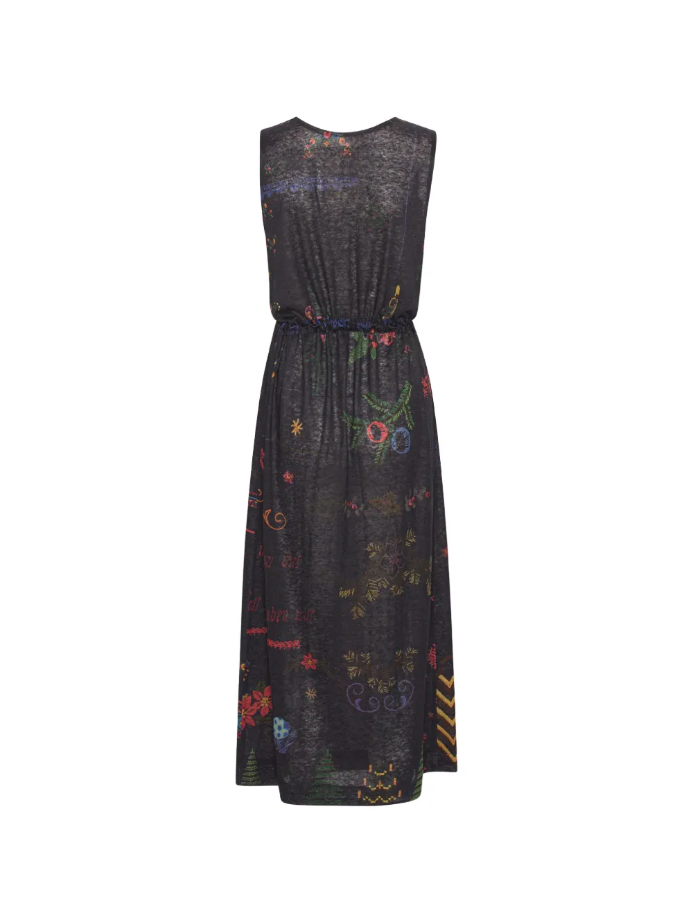 Anntian Easy drawstring-fastening dress - Zwart