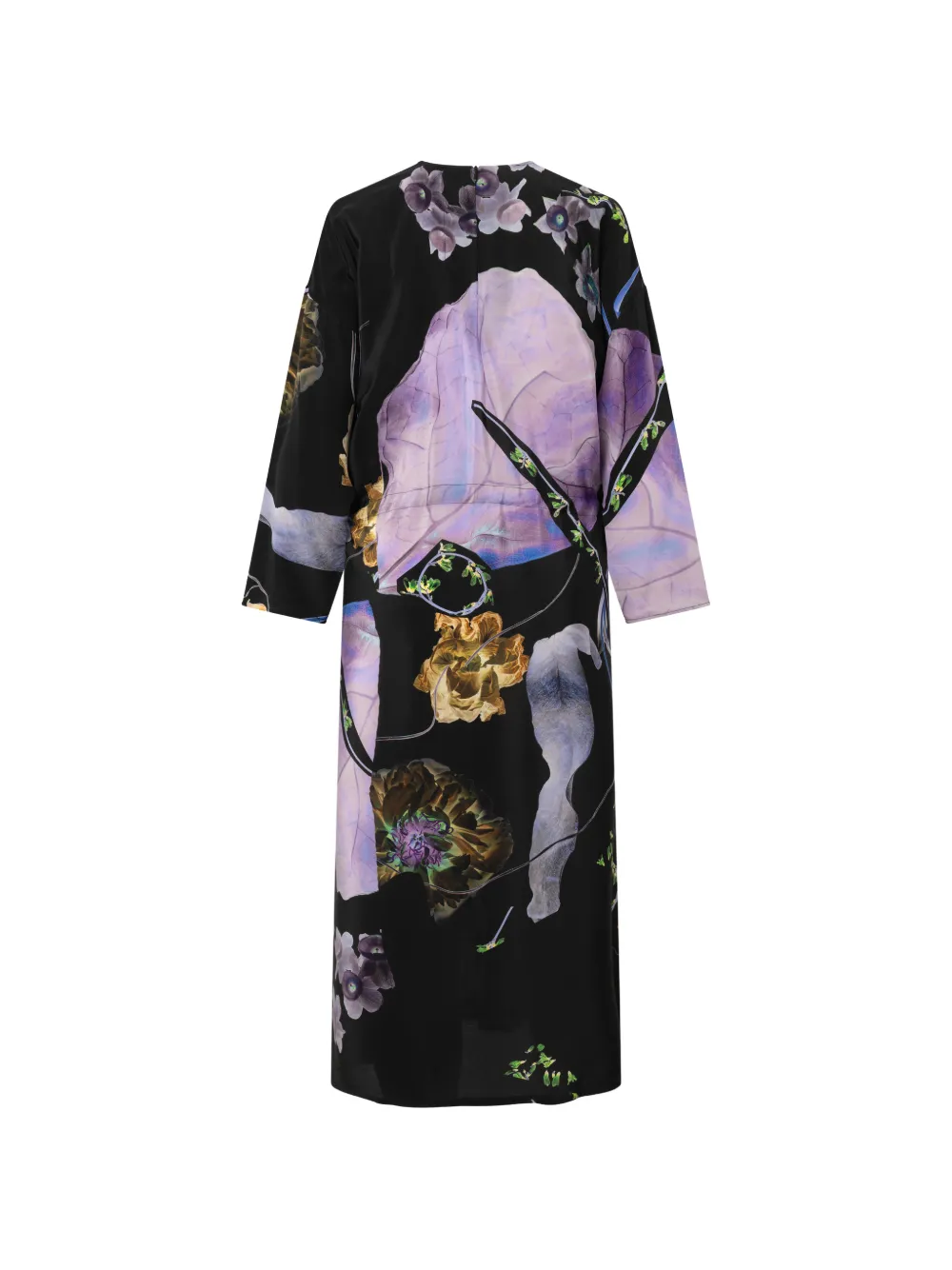 Anntian floral-print dress - Zwart