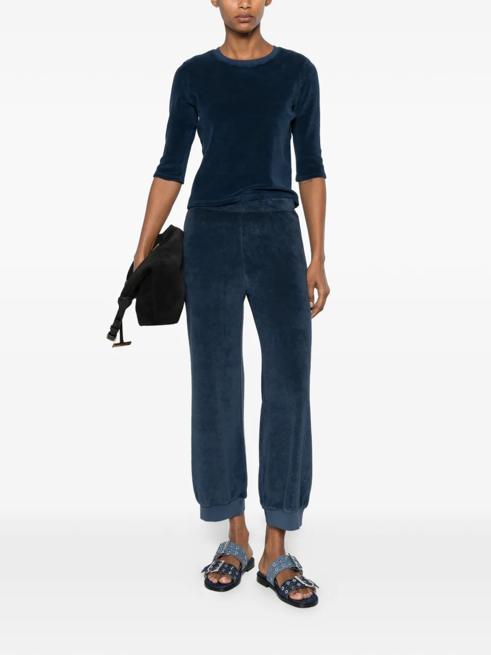 Suzie Kondi terry-cloth T-shirt | Blue | FARFETCH PT