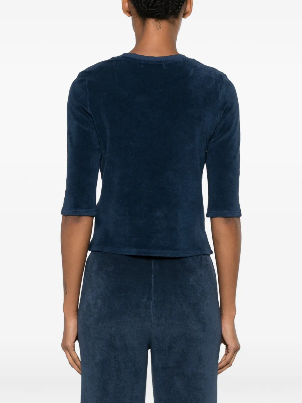 Suzie Kondi terry-cloth T-shirt | Blue | FARFETCH PT