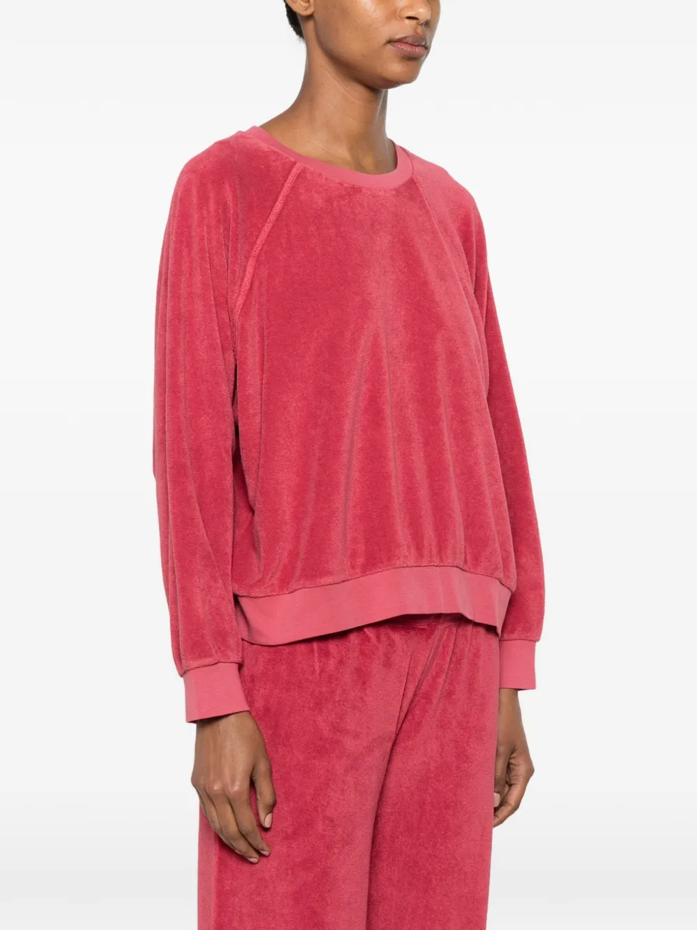 Suzie Kondi Terry-effect Sweatshirt in Pink, view 3