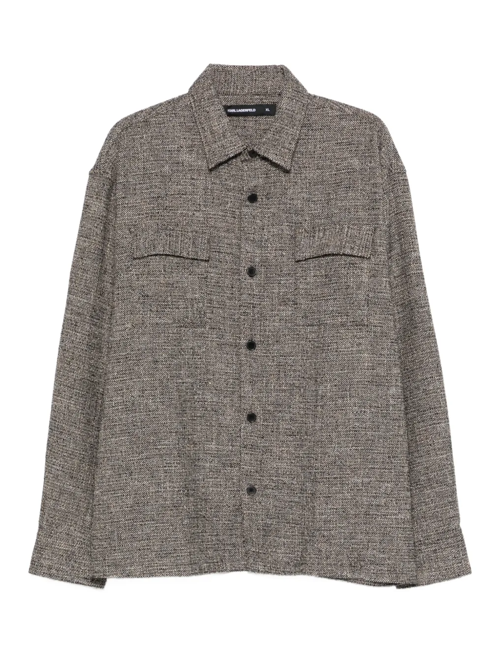 Karl Lagerfeld Giacca-camicia con tasche - Nero