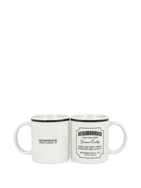 Neighborhood logo-detail mug (set of two)