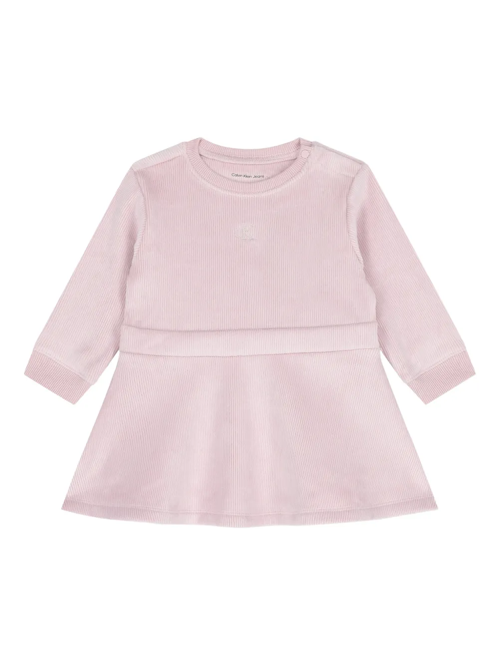 Calvin Klein Velour Dress In Pink