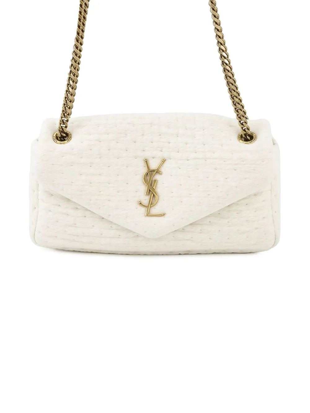 Saint Laurent Pre-Owned 2010-2025 Small Wool Calypso shoulder bag | White | Image 1