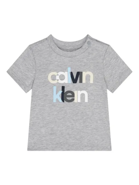 Calvin Klein Kids playera con logo estampado