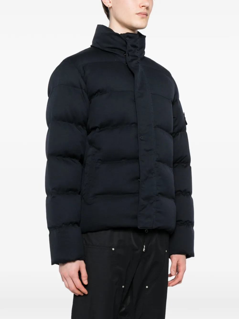  Stone Island 4100100 Twill Wool-tc_stone Island Ghost Padded Jacket - Blue 