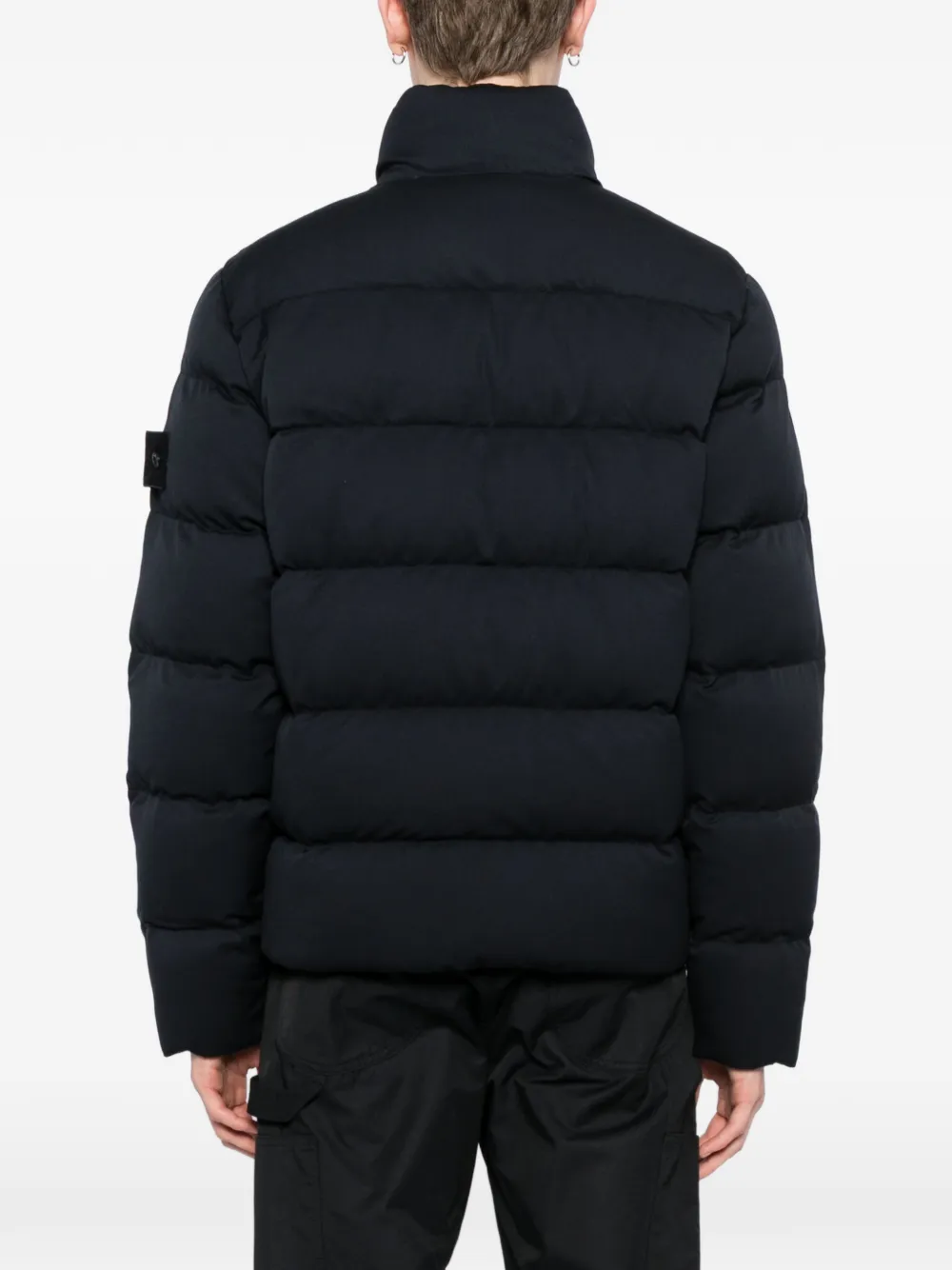 Stone Island 4100100 Twill Wool-TC_ Ghost gewatteerd jack Blauw