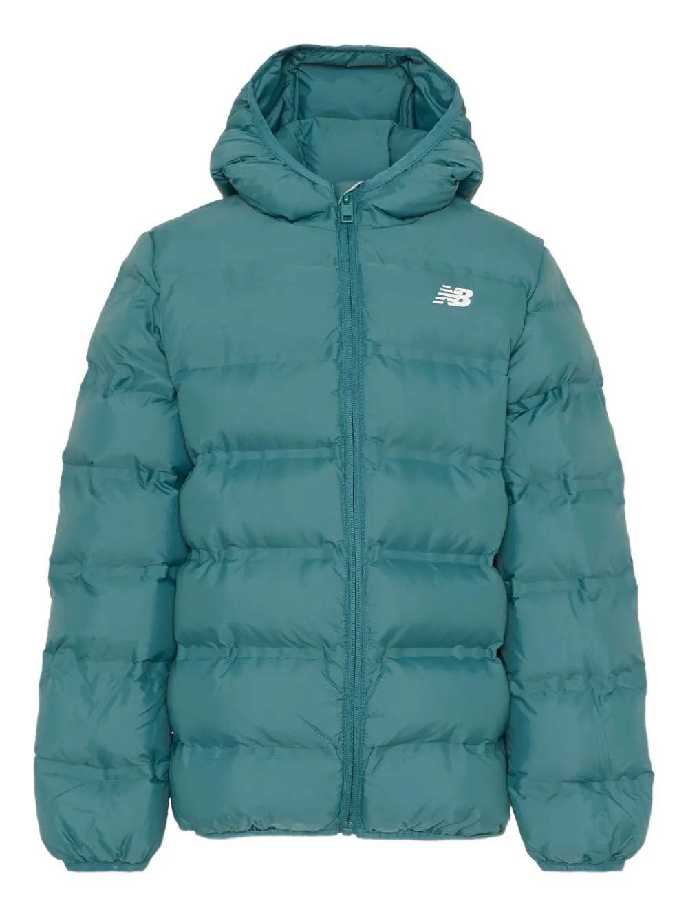 New Balance Kids logo-detail hooded jacket - Verde