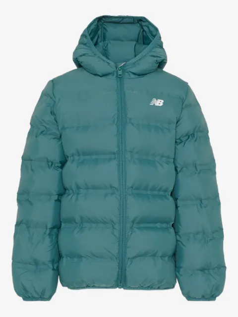 New Balance Kids logo-detail hooded jacket