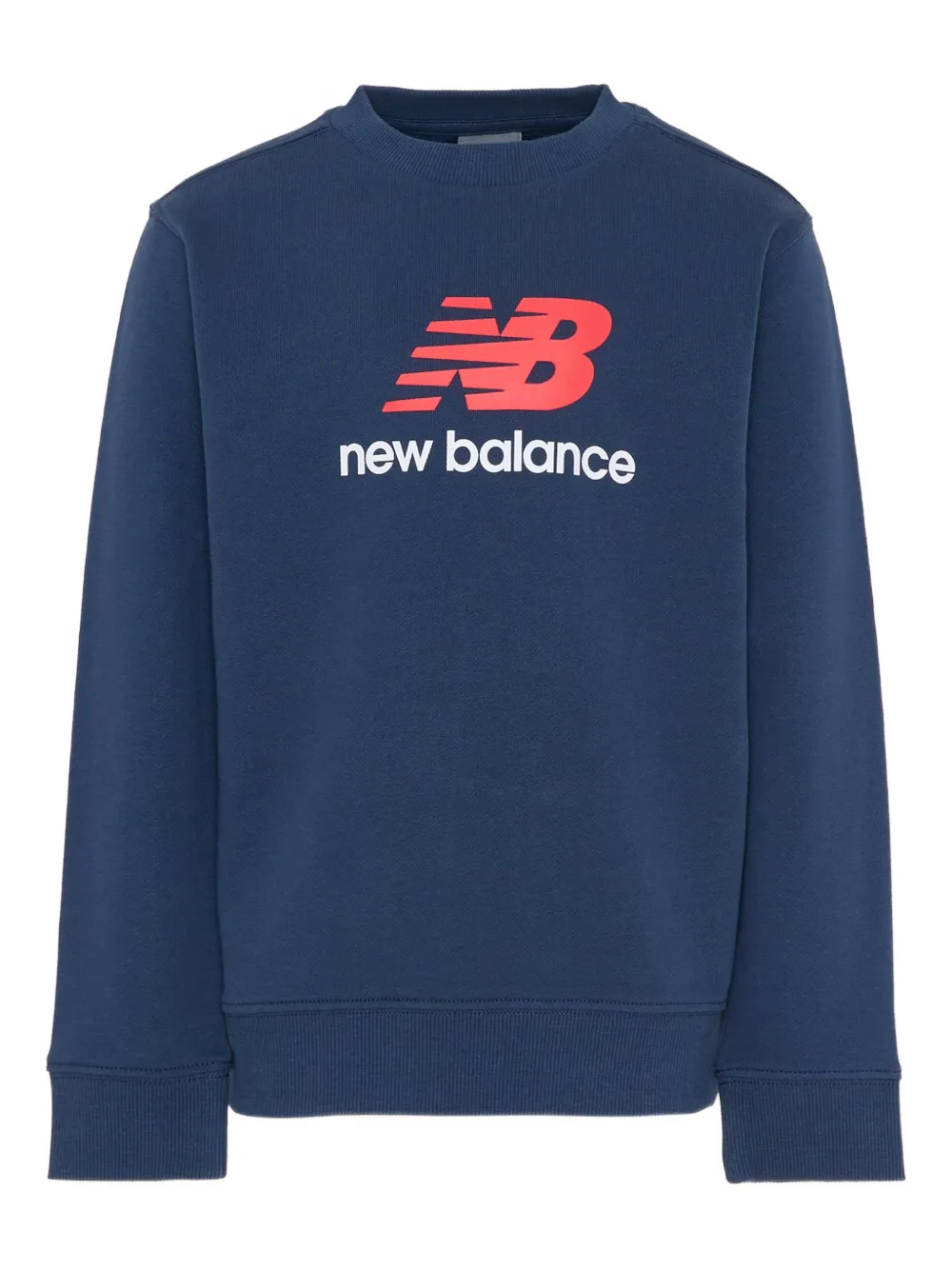 New Balance Kids logo-print crew neck sweatshirt - Blu