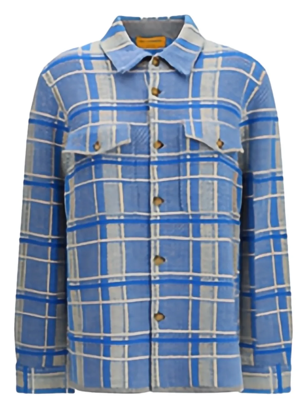 Guest In Residence Plaid Patch-pocket Shirt In Blue