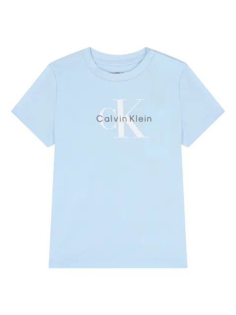Calvin Klein Kids playera con logo estampado