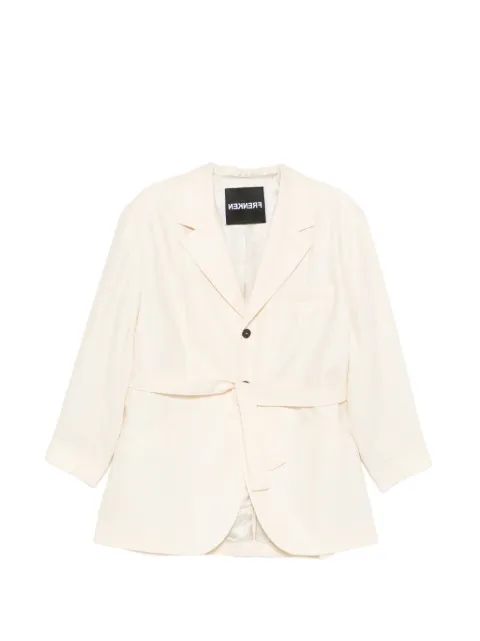 Frenken belted notched-lapel blazer 