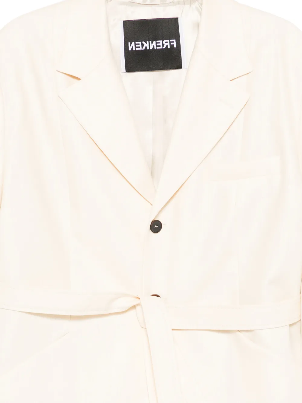  Frenken Blazer Con Solapas De Muesca - Neutro 