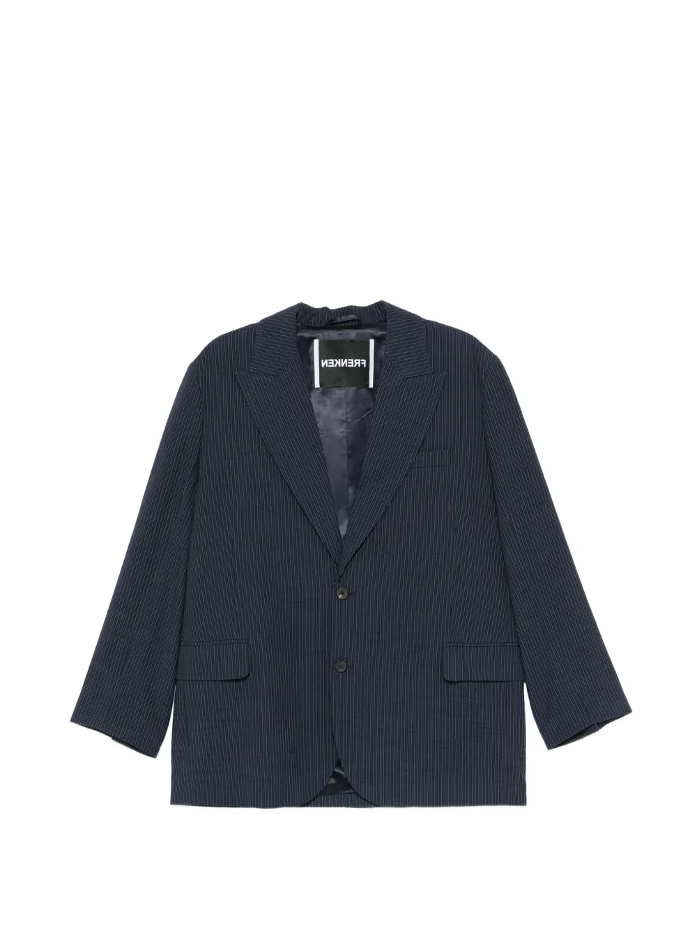 Frenken striped peak-lapel blazer - Blu