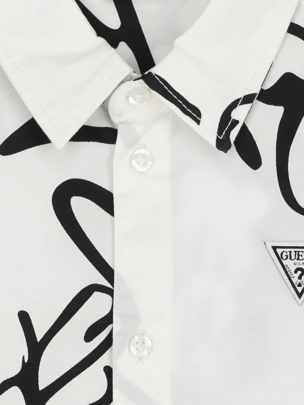 Guess Logo-patch Shirt In Gray