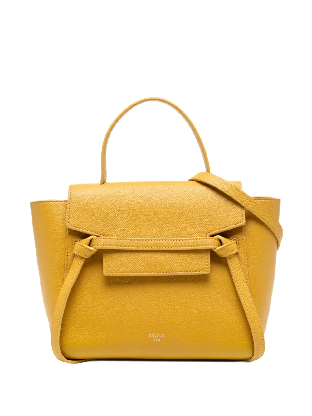 Celine Pre-Owned 2018 Nano Grained Calfskin Belt Bag satchel - Giallo