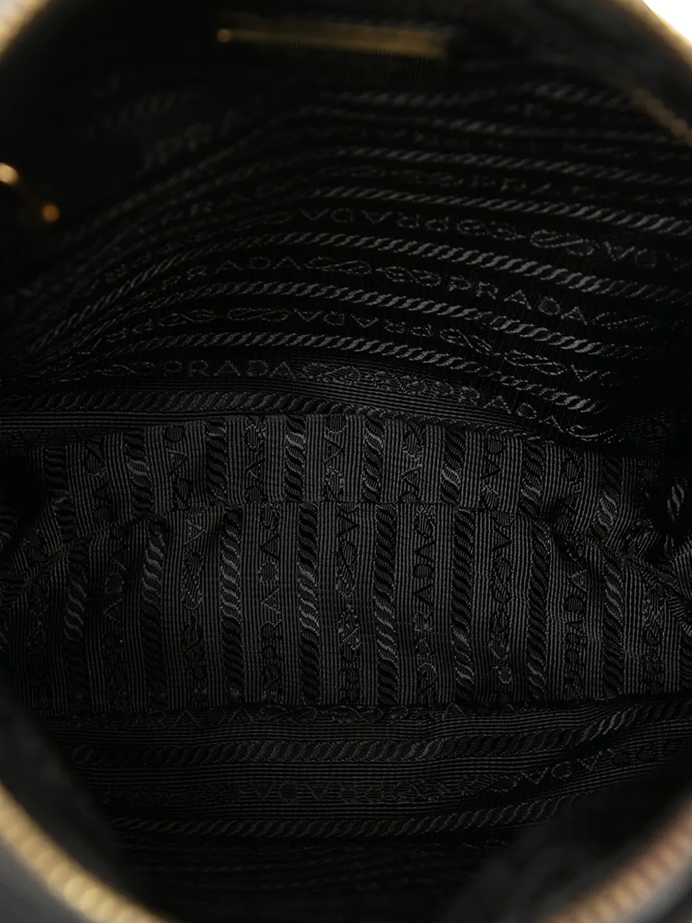 Pre-owned Prada 2013-2025 Tessuto Zip Top Crossbody Bag In Black