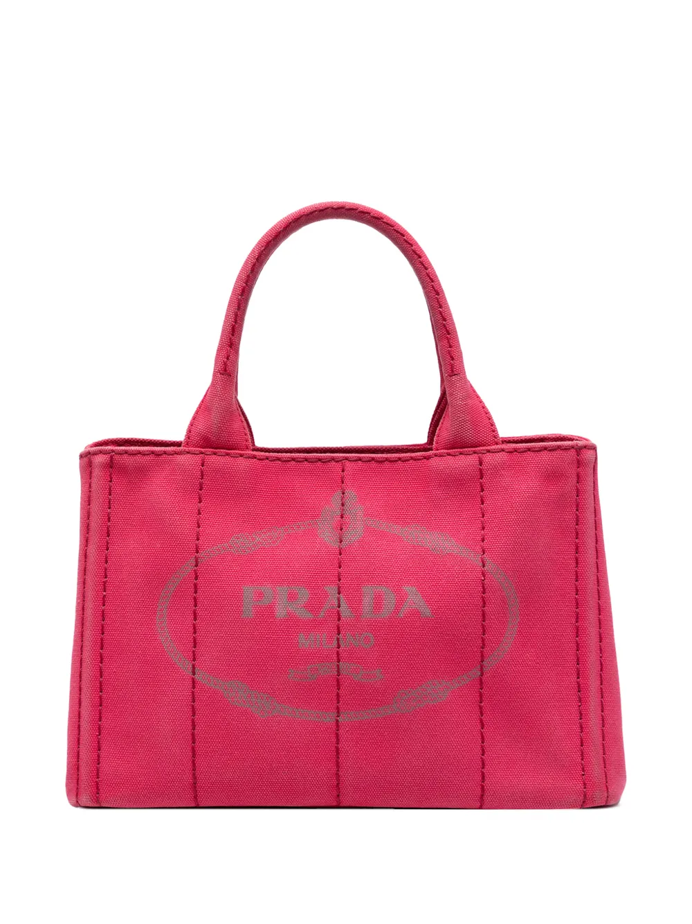 Prada Pre-Owned 2013-2025 Small Canvas Canapa Logo satchel - Rosa