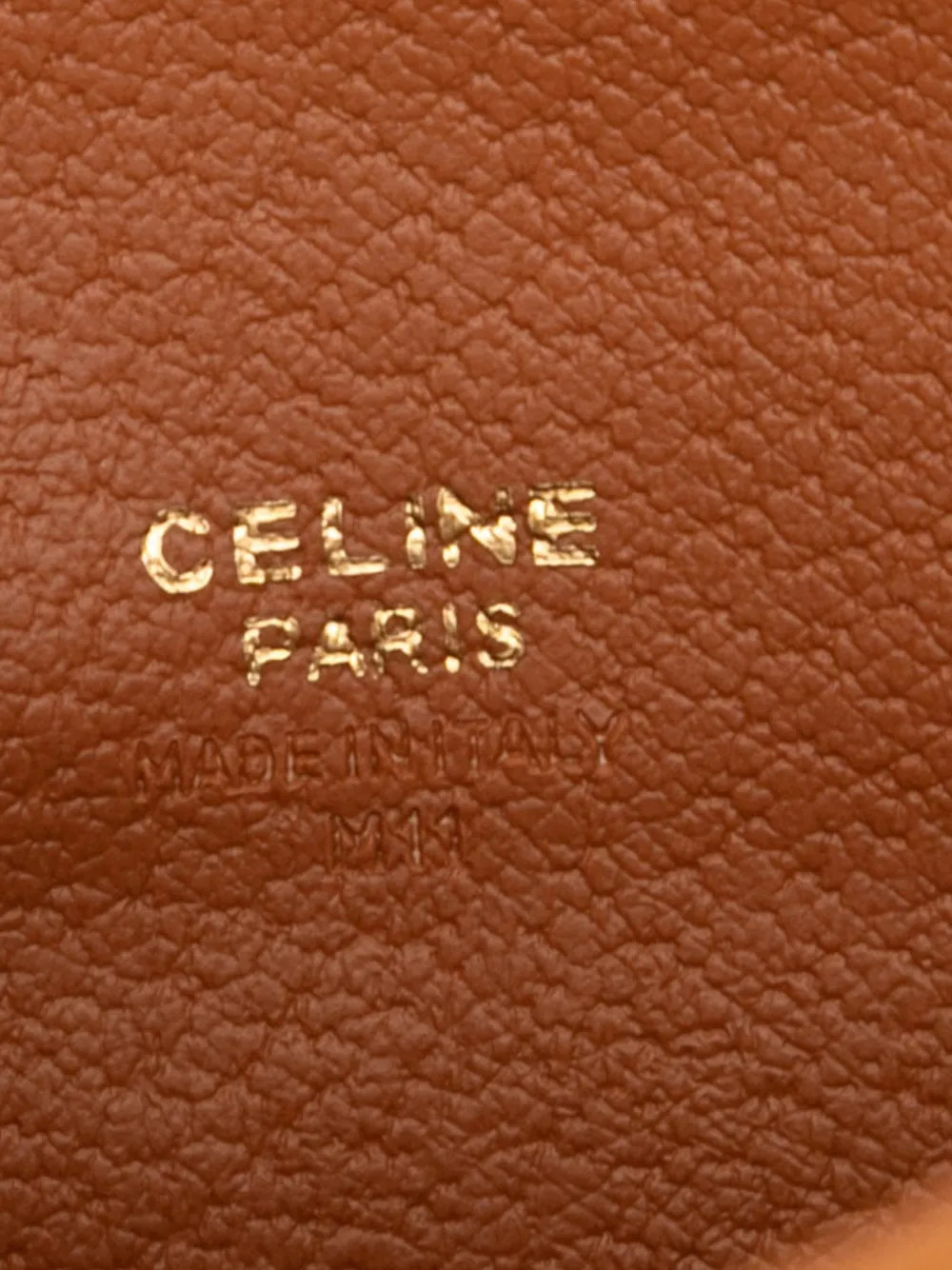 Pre-owned Celine 2011 Macadam Coated Canvas Clutch Bag In Brown