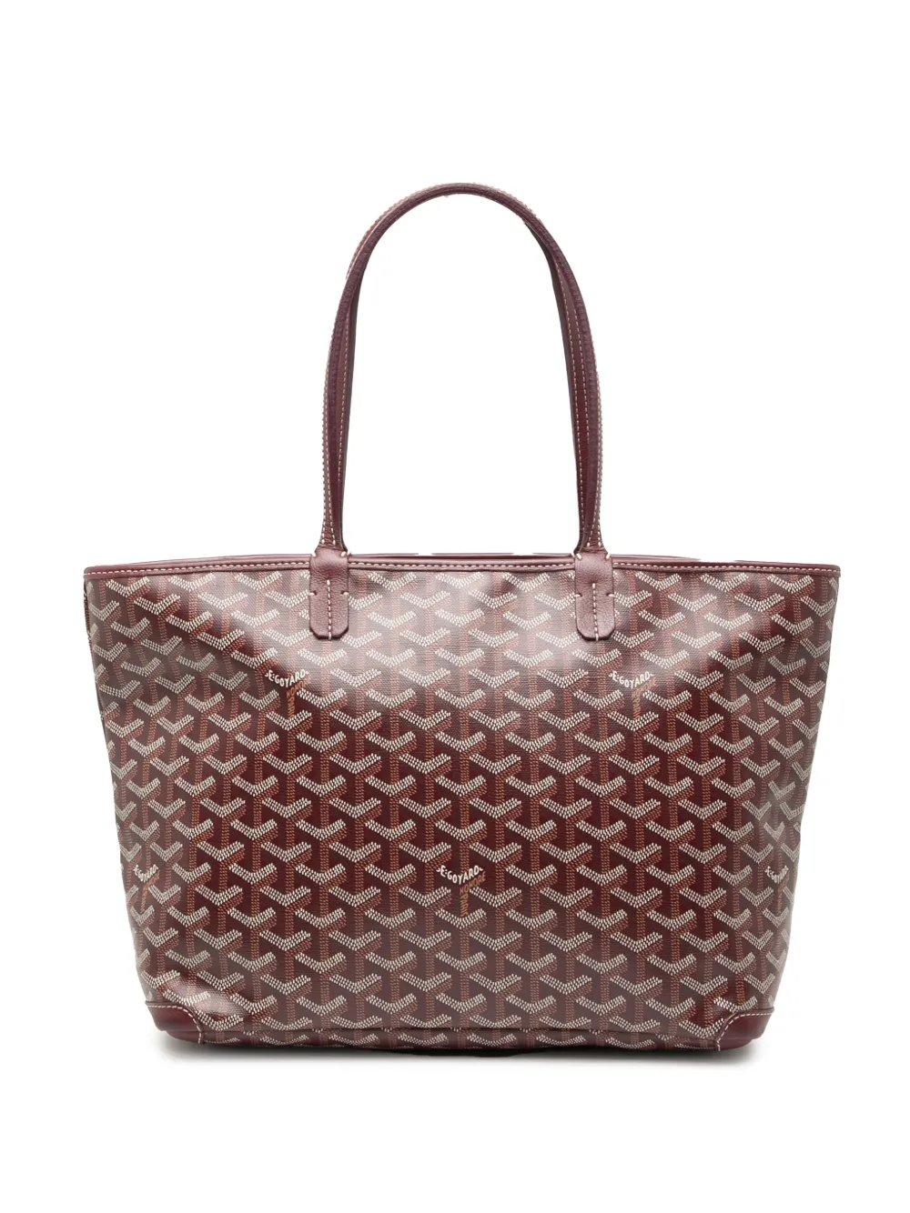 Pre-owned Goyard 2018 Ine Artois Pm Tote Bag In Red