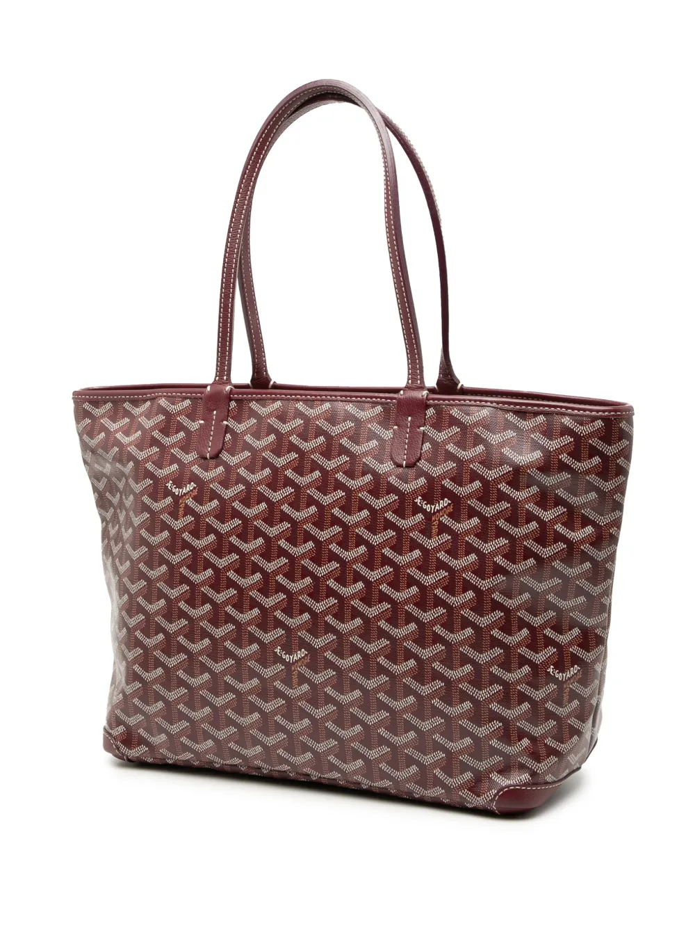 Pre-owned Goyard 2018 Ine Artois Pm Tote Bag In Red