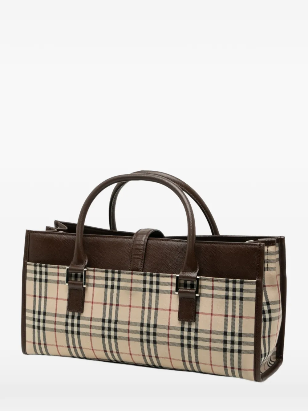 BURBERRY Pre-owned 2000-2017 House Check Canvas Handbag In Brown