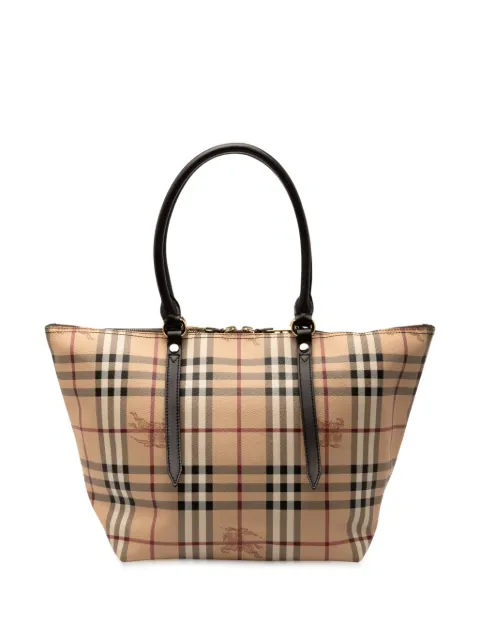 Burberry Pre-Owned tote Salisbury pequena de lona revestida Haymarket Check 2010-2025