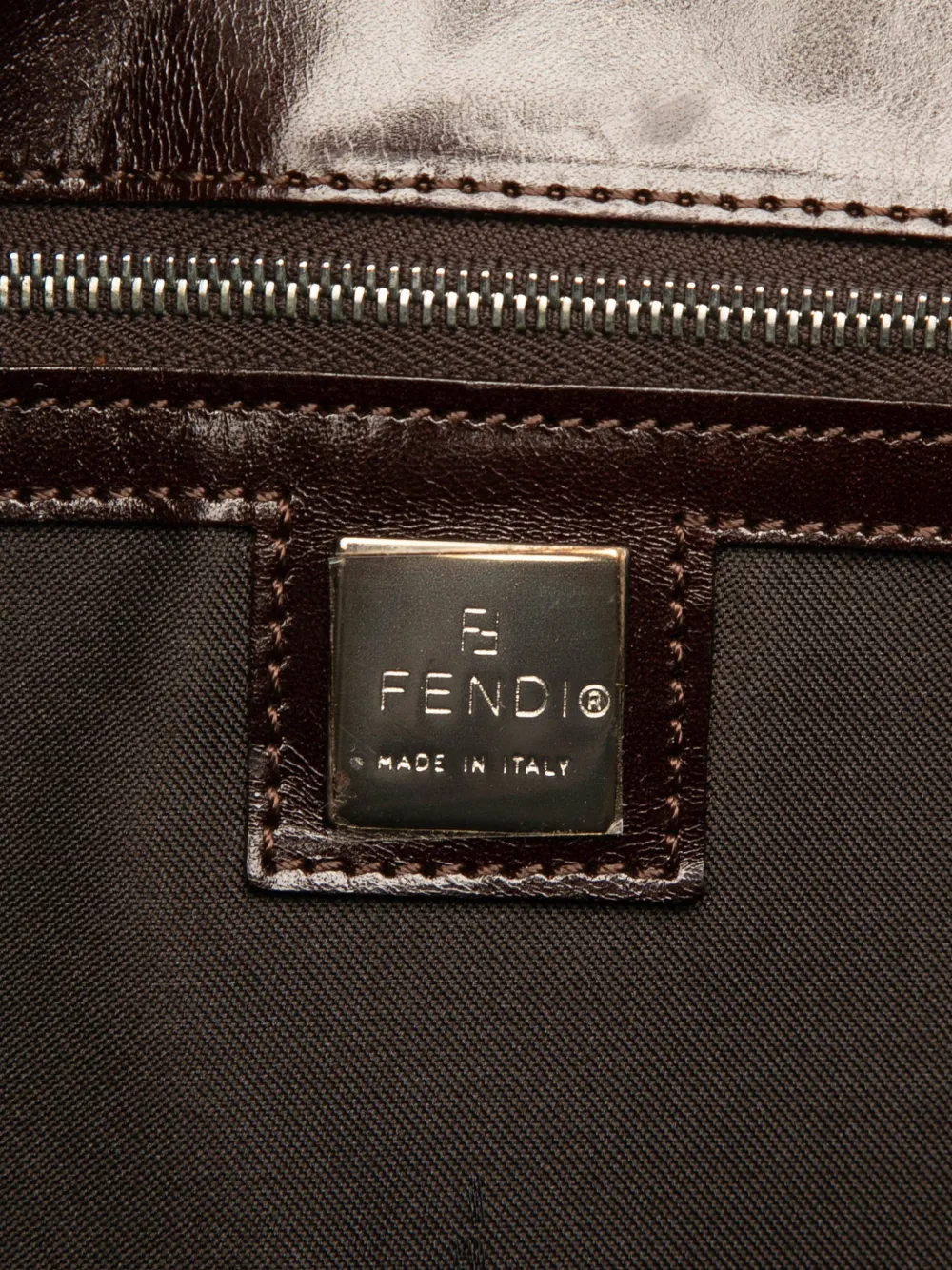 Pre-owned Fendi 2000-2010 Zucca Canvas Tote Bag In Brown