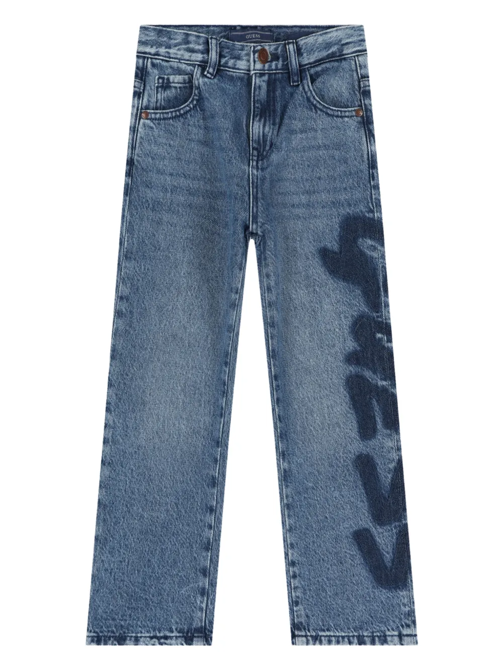guess kids logo jeans - Blu