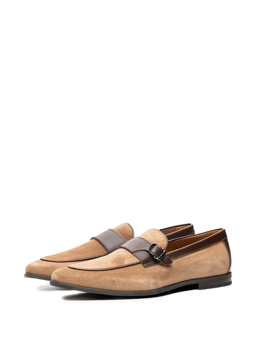 Poche Paris buckle strap loafers | Brown | Image 1