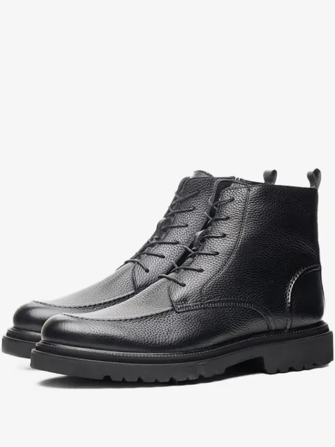 Poche Paris textured lace-up boots