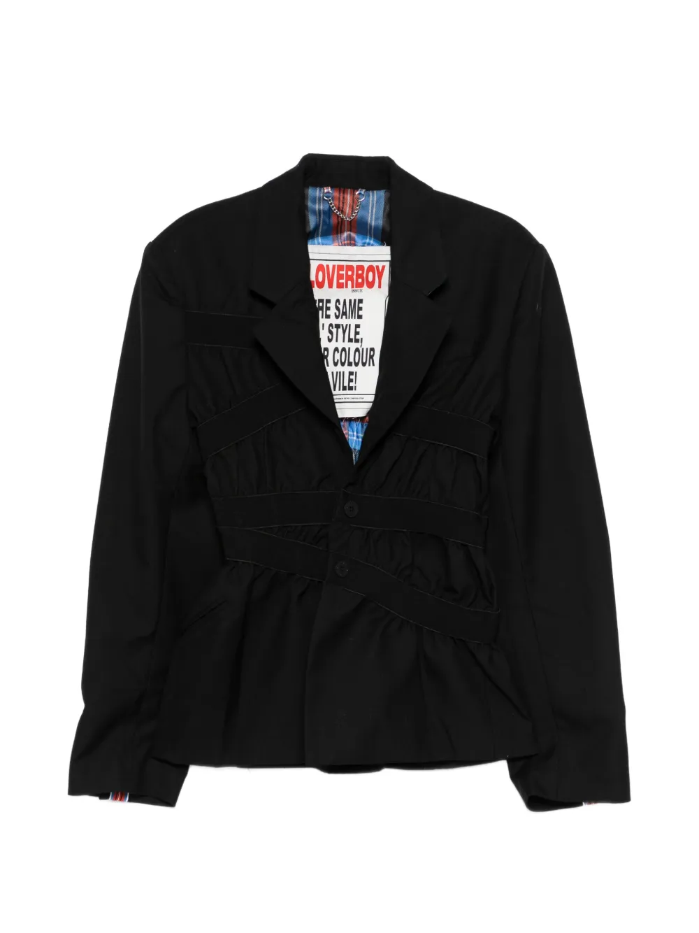 Charles Jeffrey Loverboy taped up blazer - Nero