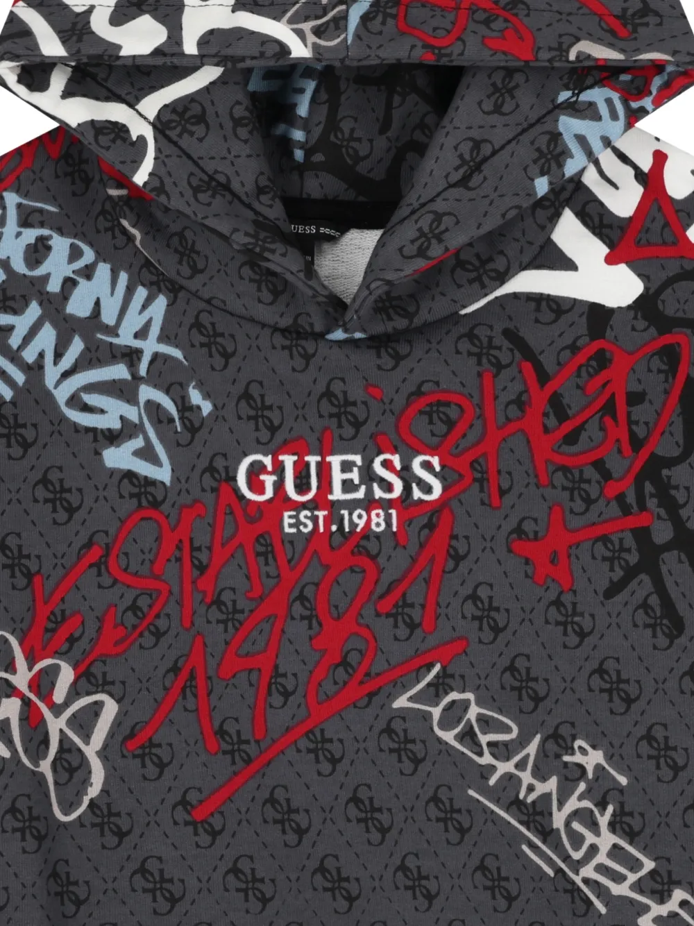 guess kids Hoodie met logodetail Grijs