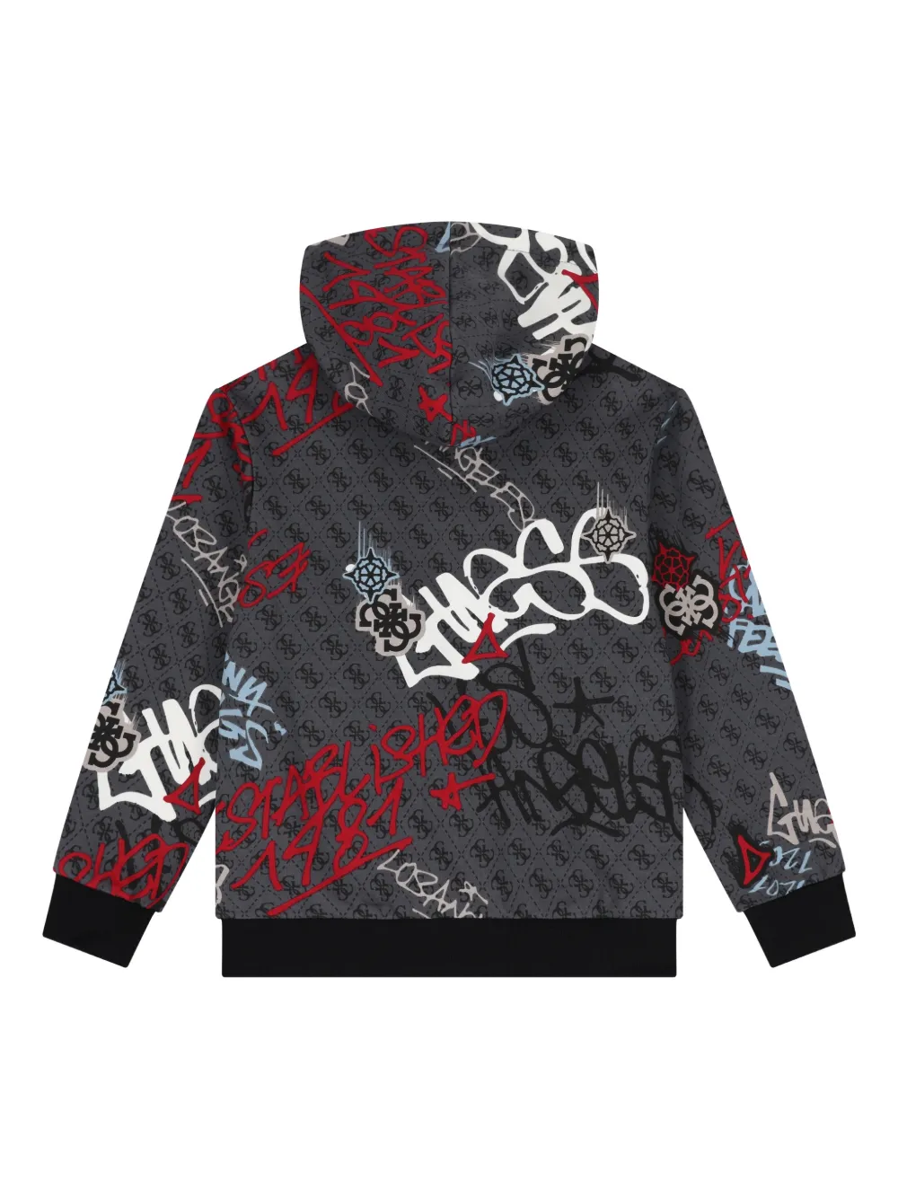 guess kids Hoodie met logodetail Grijs