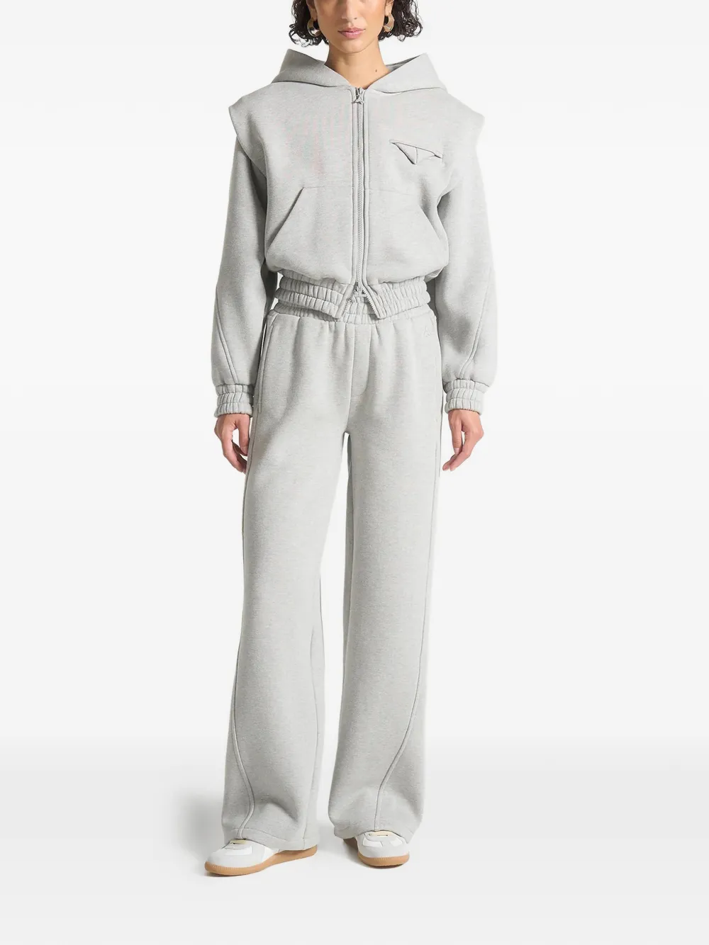 Manière De Voir Louna Zip-up Hoodie In Gray